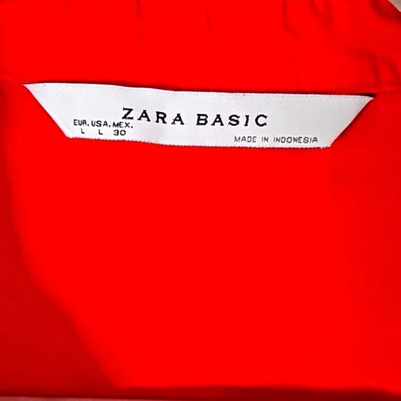Red Zara Top Size Large - Picture 2 of 6